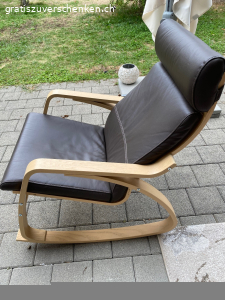 Schaukelstuhl Leder