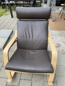 Schaukelstuhl Leder