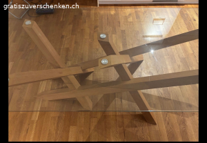 Schöner Glastisch zu verschenken
