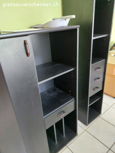 Schrank, Bett, Kleinmöbel schwarz