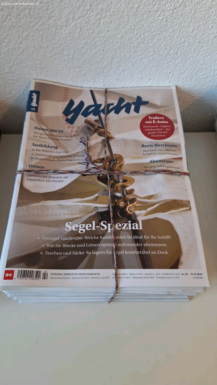 segelhefte. Alle sauber und ganz dürfen weiter ziehen