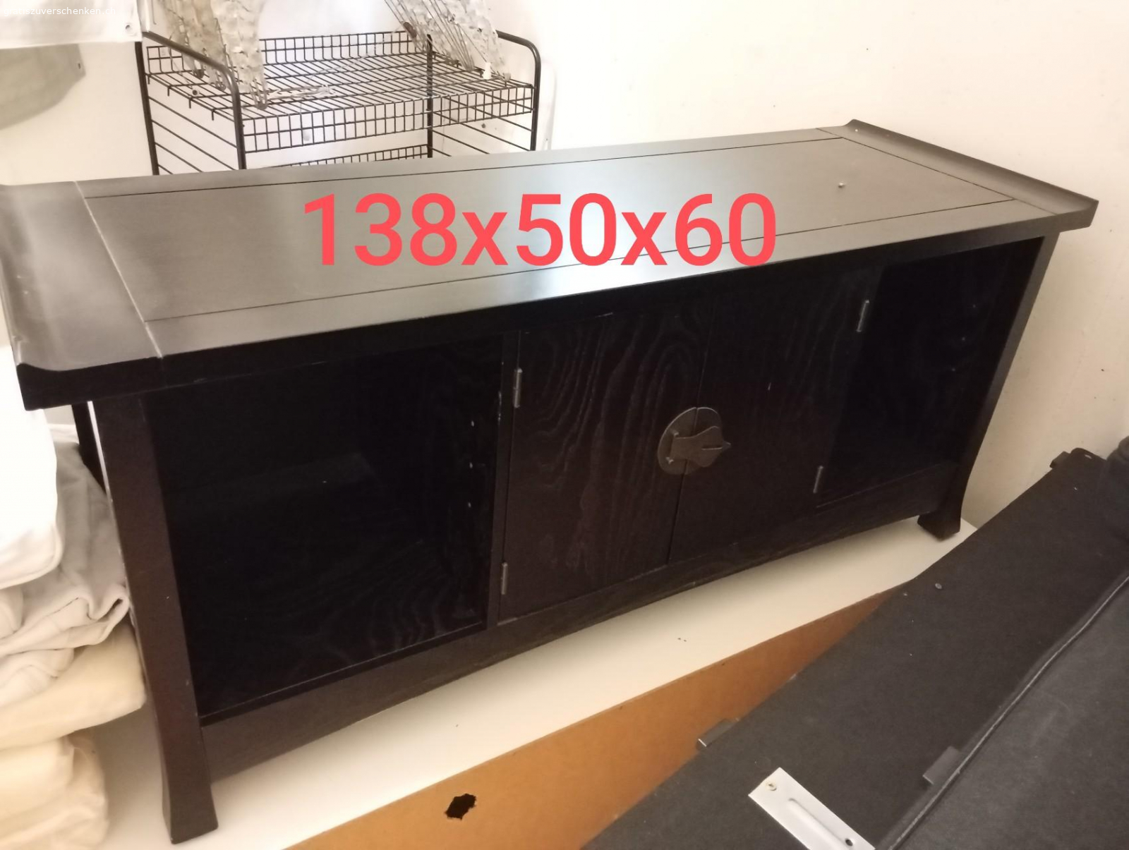 Sidebord  TV Möbel. TV Möbel 2 offene Fächer 1 doppeltüre mit Tablar