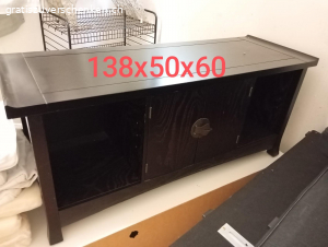 Sidebord  TV Möbel. TV Möbel 2 offene Fächer 1 doppeltüre mit Tablar