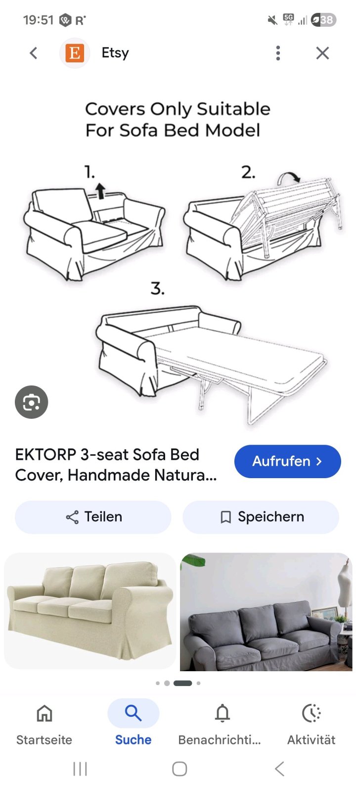 sofa mit Bettfunktion. Ektorp Sofa, bei der Bettfunktion schläft man auf einer echten Matraze! Bezüge für das Sofa in diversen Farben können immer noch gekauft werden.