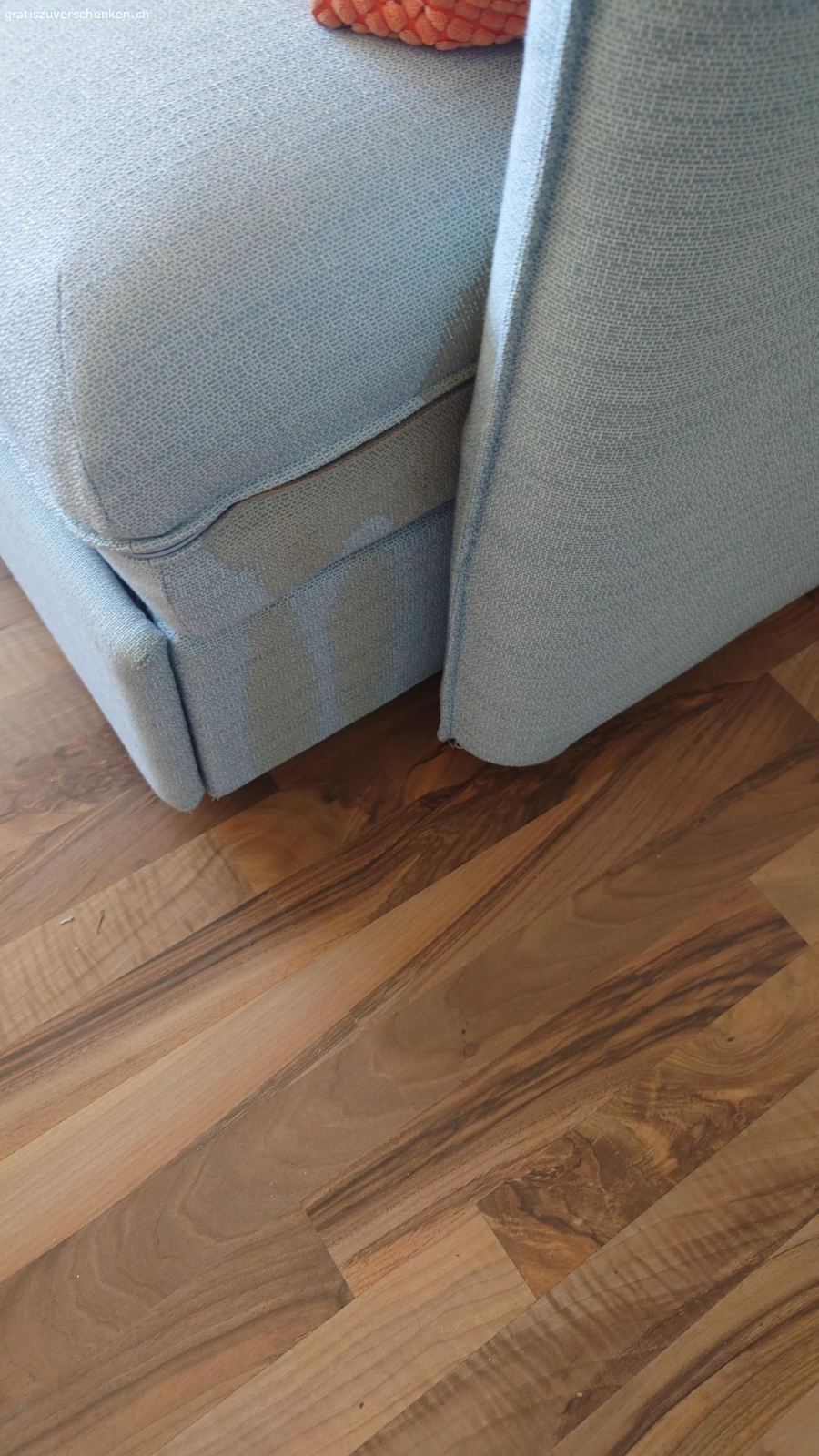 Sofa/ Schlafsofa. leider mit Kaffee Fleck, den man verstecken oder vielleicht sogar weg kriegen kann.
