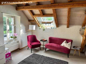 Sofa und Sessel. Verschenke Sofa und Sessel . Das Sofa müsste etwas aufgearbeitet werden, da sich Federn im Sitzbereich  durchdrücken. Mir fehlt leider das handwerkliche Geschick das zu korrigieren.