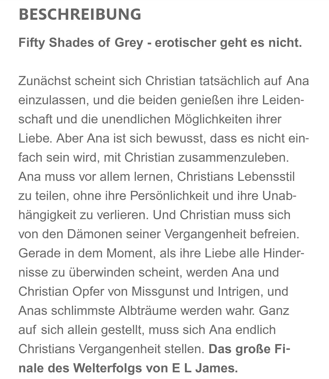 SoG - Befreite Lust. 3. Band der berühmten Shades of Grey Reihe von E L James