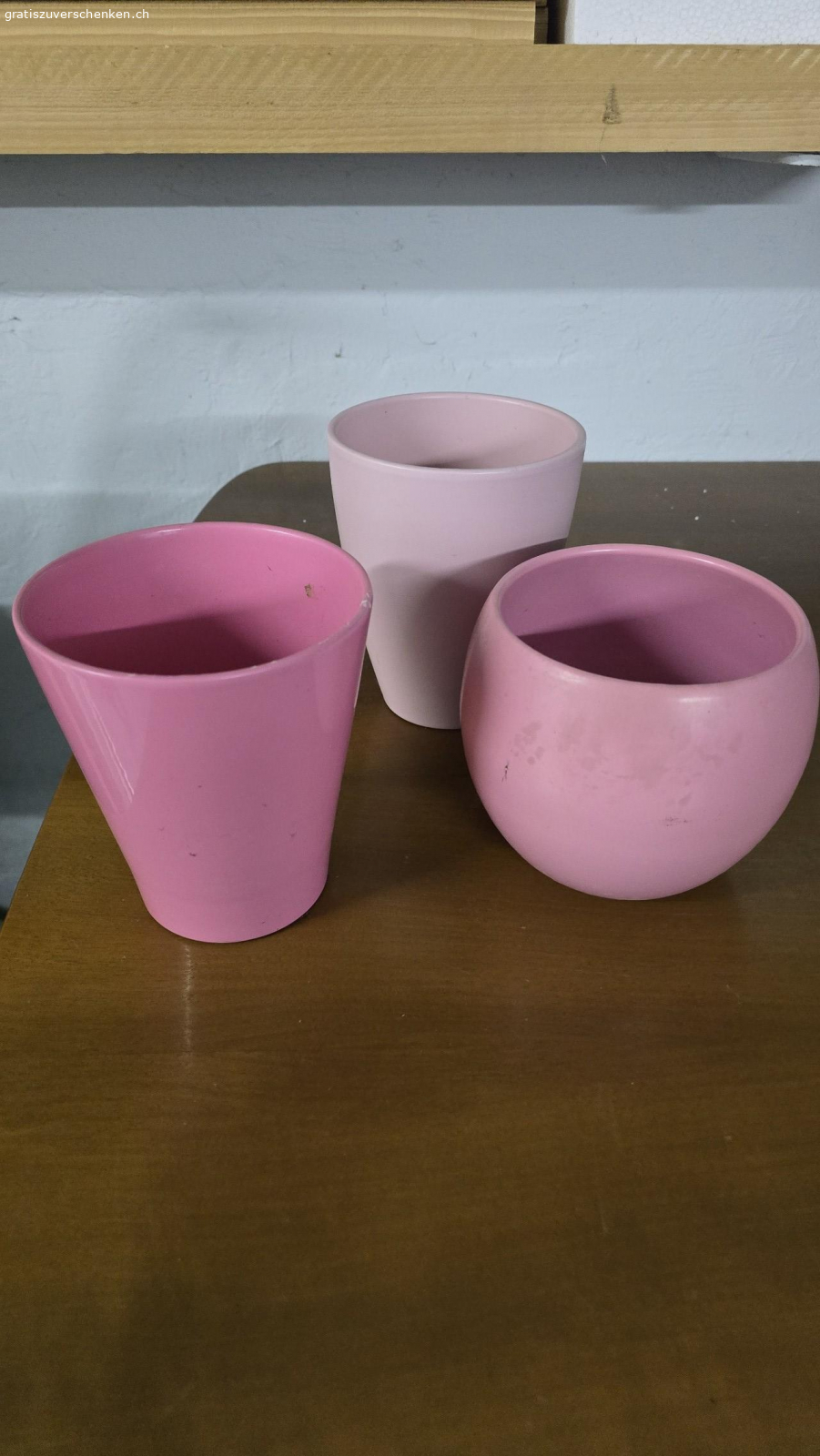 Töpfe pink. 3 pinke Töpfe