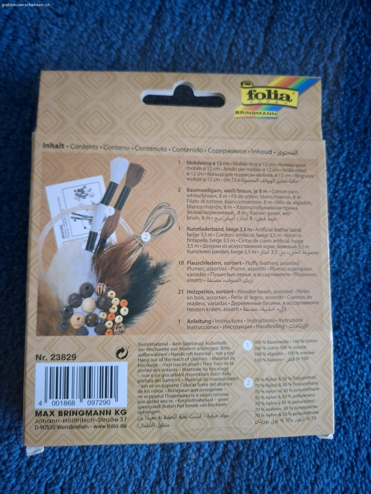 Traumfänger Bastelset. Neues Set zum Traumfänger basteln.
ungeöffnet 

Abholung wird bevorzugt.