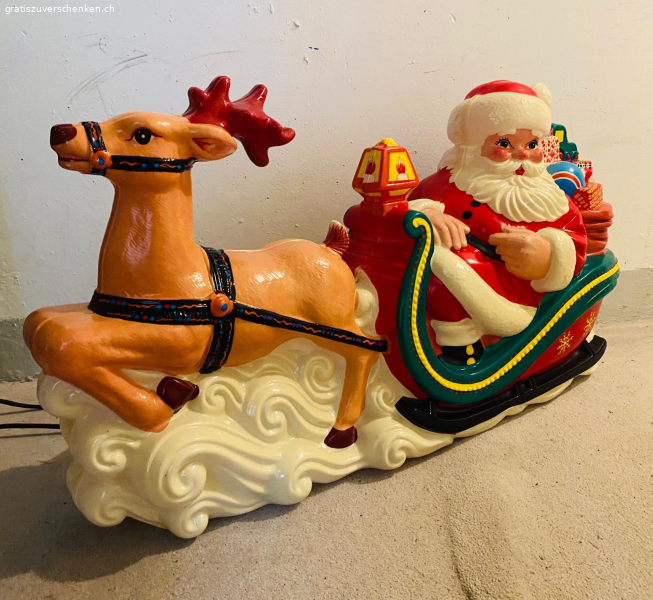 Weihnachtsmänner mit Beleuchtung